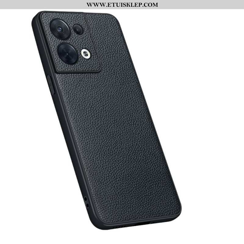 Etui do Oppo Reno 8 Prawdziwa Skóra Litchi